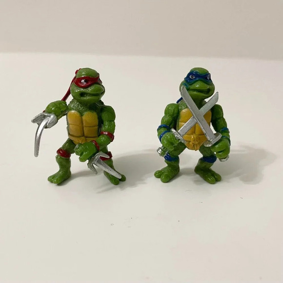 Mini TMNT Figures Ninja Turtles Cake Toppers Lot of 6 - Picture 5 of 10